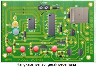 Contoh Rangkaian sensor gerak sederhana